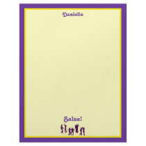 Salsa Dancing Poses Silhouettes Custom Personalized Letterhead
