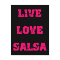 Salsa dancing post card