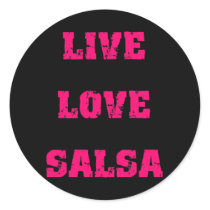 Salsa dancing round sticker