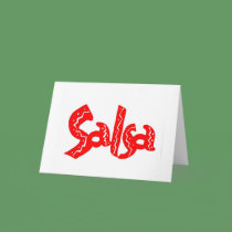 Salsa Logo Greeting cards