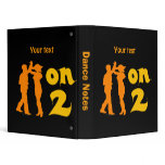 Salsa On Two Dancing Silhouettes Customizable binders