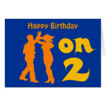 Salsa On Two Dancing Silhouettes Customizable Card
