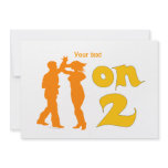 Salsa On Two Dancing Silhouettes Customizable Personalized Invitation