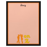 Salsa On Two Dancing Silhouettes Customizable Letterhead Design