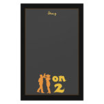 Salsa On Two Dancing Silhouettes Customizable Stationery Paper
