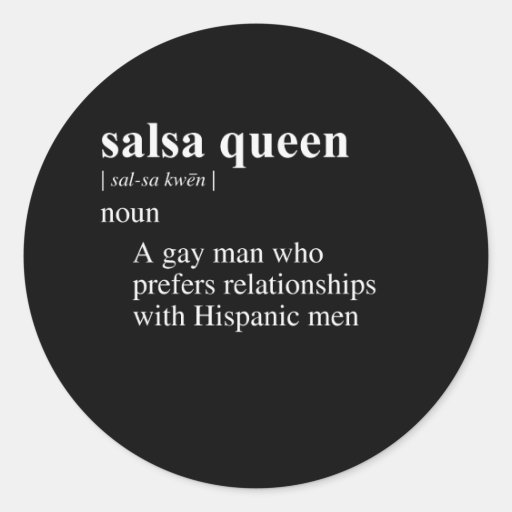 SALSA QUEEN DEFINITION CLASSIC ROUND STICKER Zazzle