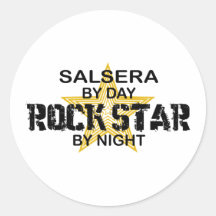 Salsera by Day, Rock Star by Night Sticker