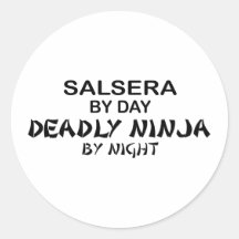 Salsera Deadly Ninja by Night Round Stickers