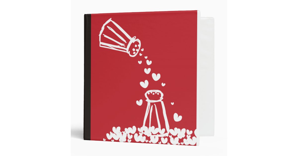 salt and pepper love recipe cookbook binder 3 Zazzle
