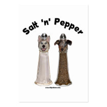 Salt and Pepper Shakers Dogs Business Card Template
