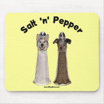Salt and Pepper Shakers Dogs Mouse Pads
