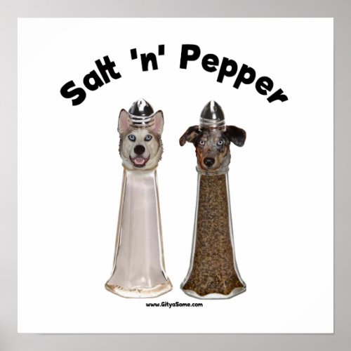 Salt and Pepper Shakers Dogs print