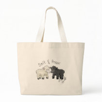 Salt and Pepper Sheep Salt Shakers Tote Bags