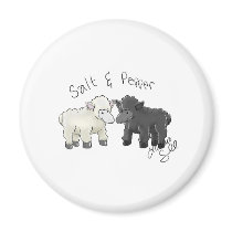 Salt and Pepper Sheep Salt Shakers Fridge Magnet
