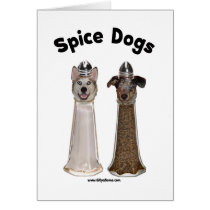 Salt and Pepper Spice Dogs Greeting Cards