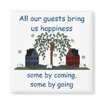 salt box houses, guests bring happiness magnet