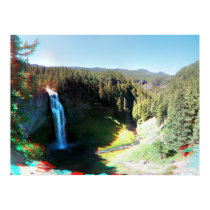 Salt Creek Falls, Oregon 3D Anaglyph Poster posters