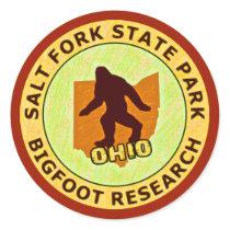 Salt Fork State Park Bigfoot Research Round Sticker