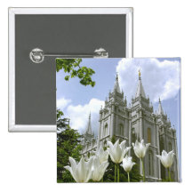 Salt Lake City Mormon Temple Buttons