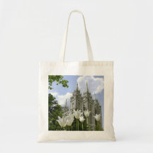 Salt Lake City Mormon Temple Canvas Bag