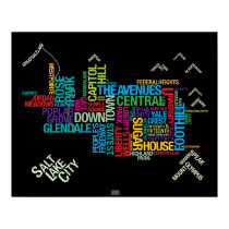 Salt Lake City Neighborhoods: Marmalade Palette posters