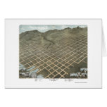 Salt Lake City, UT Panoramic Map - 1870 Greeting Card