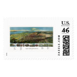 Salt Lake City, UT Panoramic Map - 1891 Postage Stamps