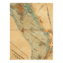 Salt marsh and tide lands map postcards