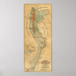 Salt marsh and tide lands map print