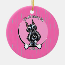 Salt Pepper Schnauzer IAAM Christmas Ornament