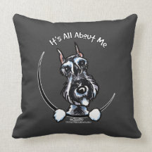 Salt Pepper Schnauzer IAAM Pillow
