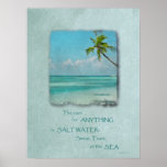 Salt Water Cure Tropical Beach Poster