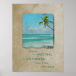 Salt Water Cure Tropical Beach Poster 2