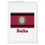Salta flag with name greeting card
