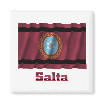 Salta waving flag with name fridge magnet