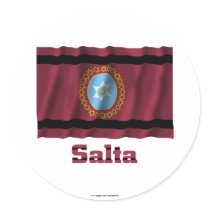 Salta waving flag with name sticker