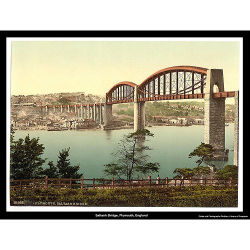 Saltash Bridge, Plymouth, England print