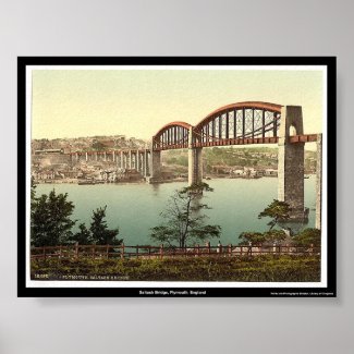 Saltash Bridge, Plymouth, England print