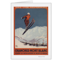 Salto de esquí - poster olímpico del promo de PLM Felicitación