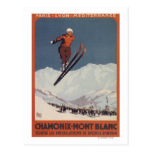 Salto de esquí - poster olímpico del promo de PLM Postal
