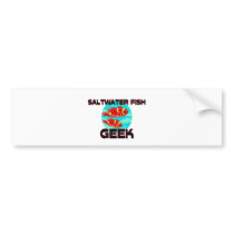 Saltwater Fish Geek bumper stickers by AnimalShirts Saltwater Fish Geek bumper stickers