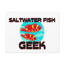 Saltwater Fish Geek postcards by AnimalShirts Saltwater Fish Geek postcards