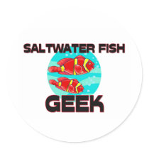 Saltwater Fish Geek stickers by AnimalShirts Saltwater Fish Geek stickers
