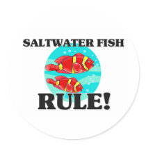 SALTWATER FISH Rule! stickers by AnimalShirts SALTWATER FISH Rule! stickers