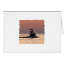 Saltwater Fishing Boat Card