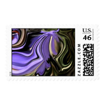 abstact, linear, design, pattern, art, gift, gifts, purple, lavendar, green, postage, stamp, stamps, Stamp with custom graphic design