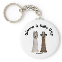 Salty Dog Salt and Pepper Dogs Keychains