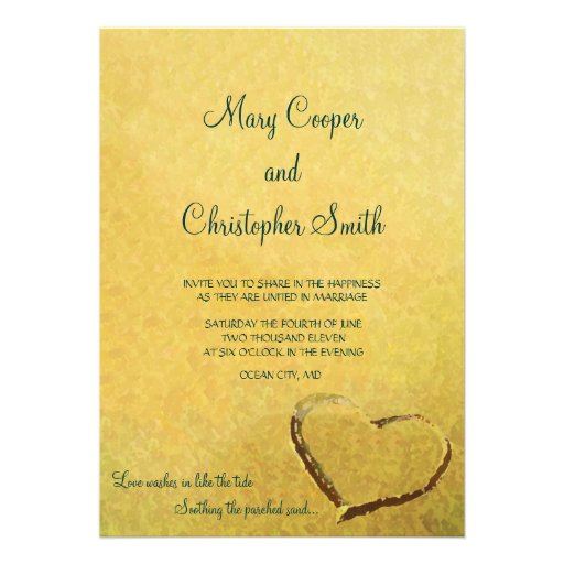 Salty Heart Wedding Invitations