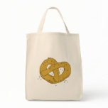 salty hot soft pretzel tote bag