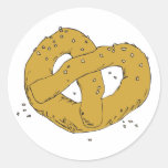 salty hot soft pretzel stickers